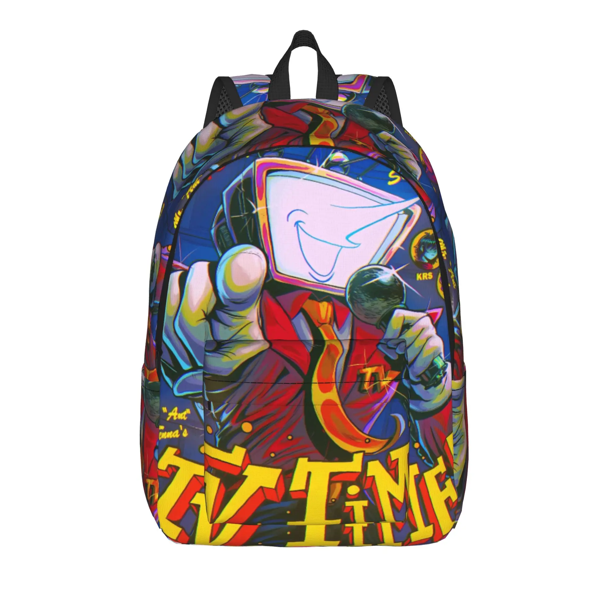 Deltarune 3 Tenna It Is TV Time Backpack  Boy Polyester Outdoor Style Backpacks Durable Fashion High School Bags Rucksack