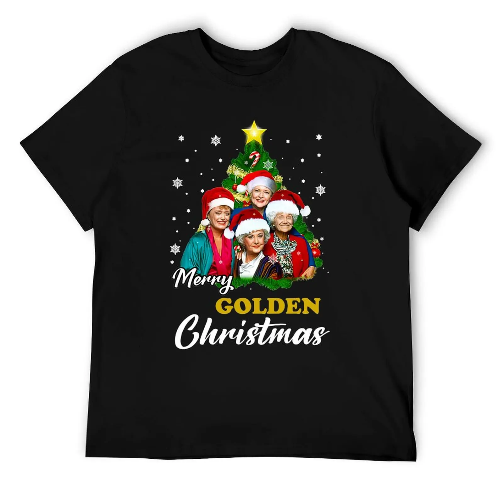 

Merry-Golden-Christmas T-Shirt man t shirt graphic t shirts with prints t shirts for man graphic tees T-Shirt