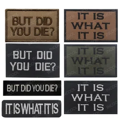 Embroidery Patches It Is What It Is But Did You Die Stickers Appliqued Hook Loop Embroidered Patches For Clothing Backpack