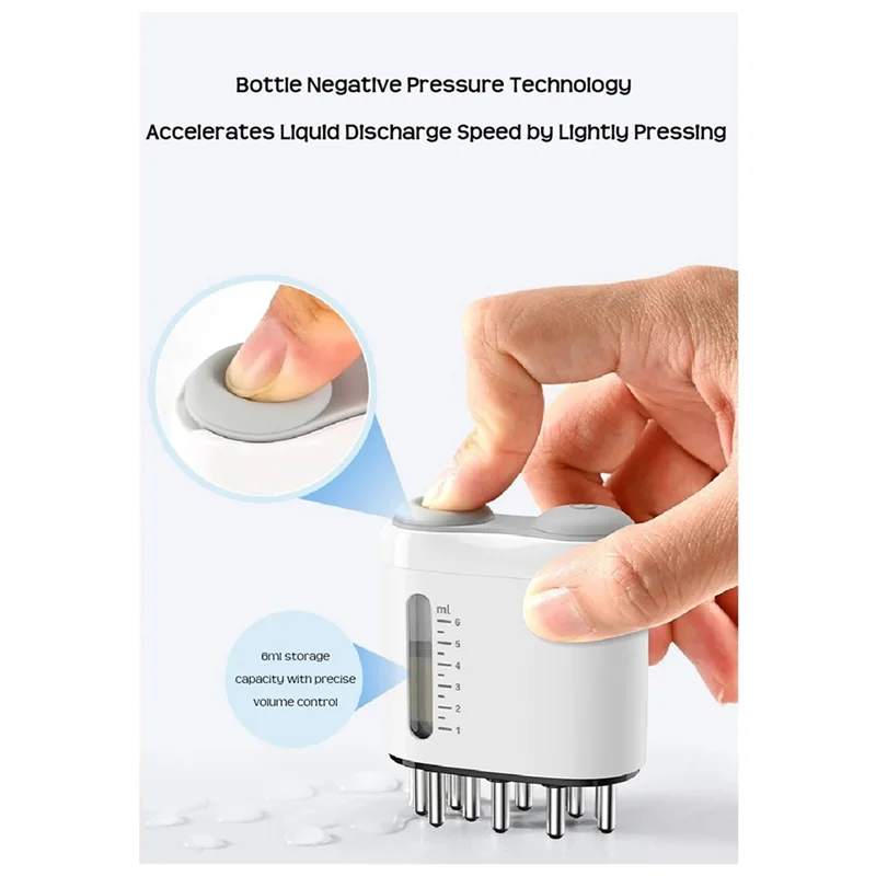 Abgp-aplicador portátil para couro cabeludo, ferramentas para cuidados com o couro cabeludo, pente de medicação, rolo de óleo essencial, pente de massagem