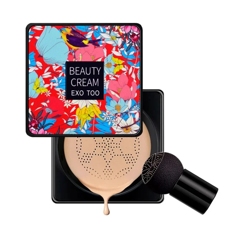 BB Cream Concealer Air Cushion Mushroom Head With Powder Puff CC Cream Moisturizing Brightening Foundation Base Makeup Cosmetics