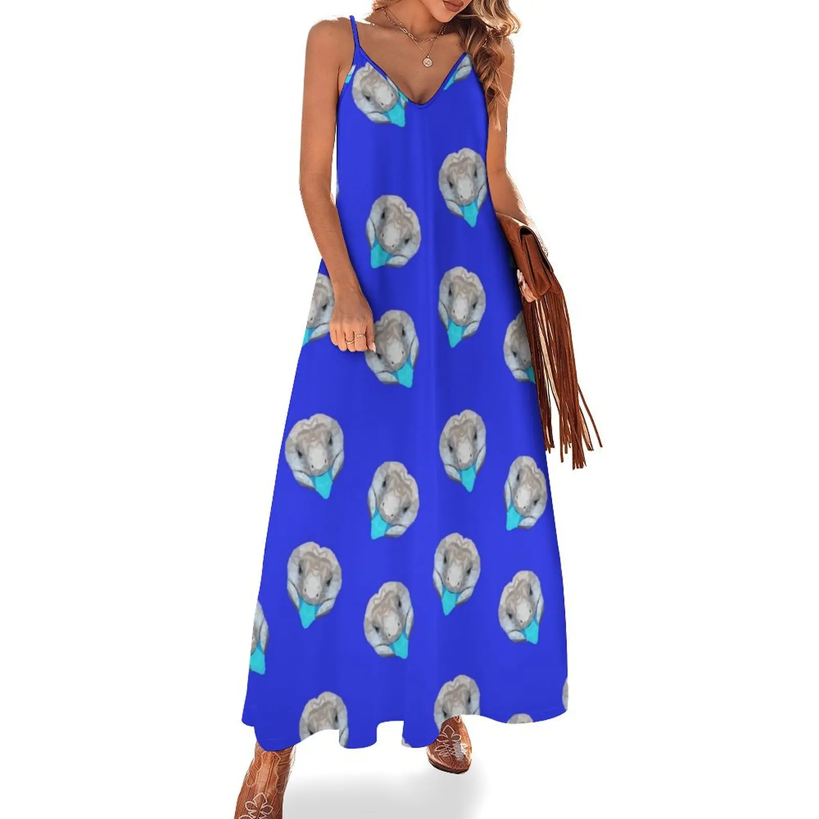 

Blue-Tongued Skink Blue Dress Sleeveless Long Dress elegant party dresses for women 2025 Dress