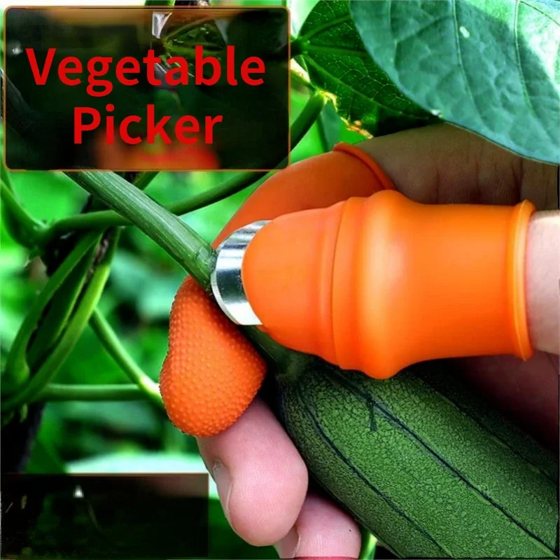 Finger Protector Silicone Thumb Knife Protector Gears Cutting Vegetable Harvesting Knife Pinching Plant Blade Scissors Gloves