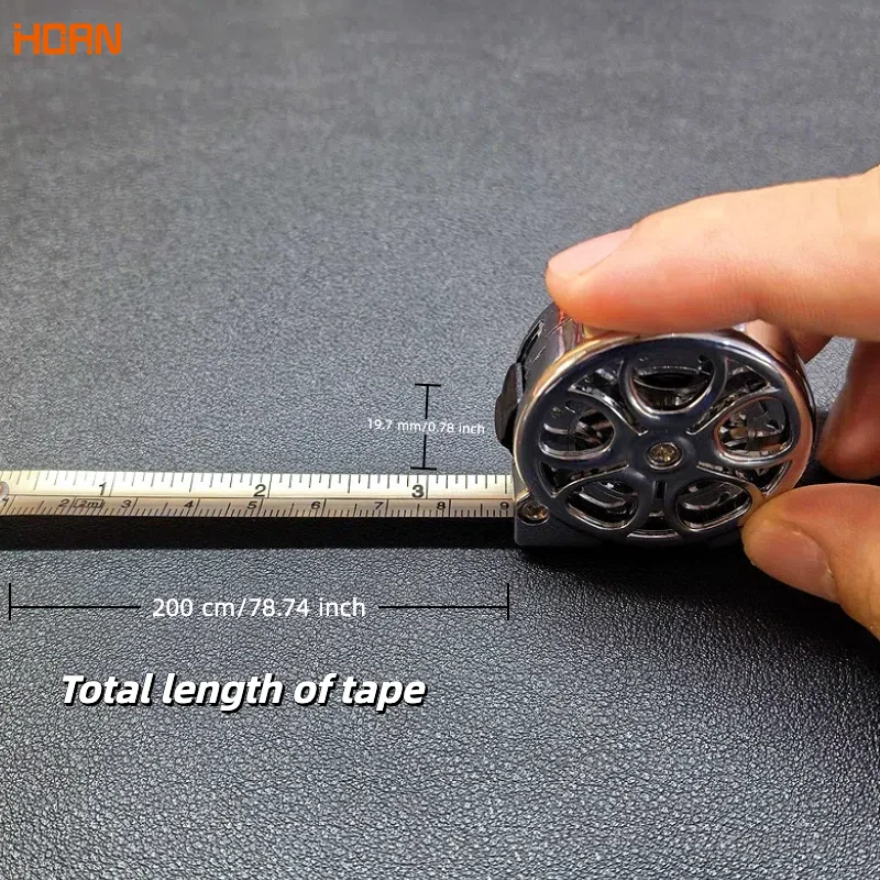 شريط قياس الجيب الصغير 2 متر | شفرة من الفولاذ المقاوم للصدأ وغلاف ABS | أداة قياس قابلة للسحب للمنزل والإنجليزي والمتري #5