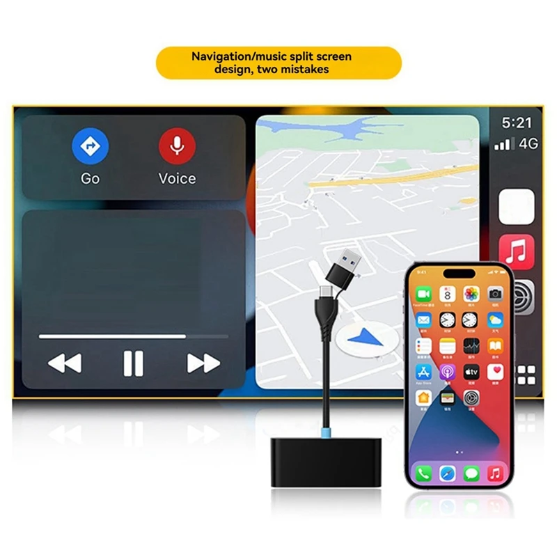 Adaptateur Carplay Box filaire vers Carplay sans fil, adaptateur automatique automatique intelligent, Android