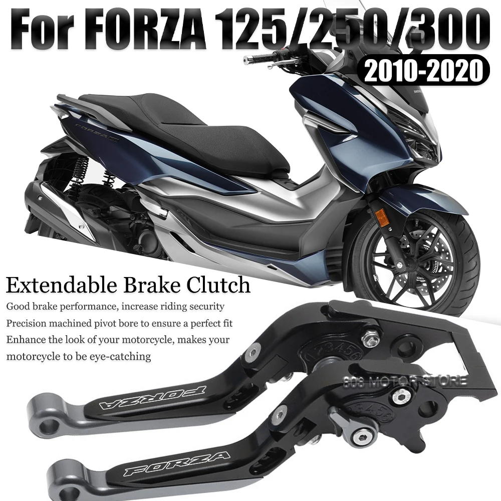 

For Honda forza 125 250 300 2010-2020 Motorcycle Accessories CNC Brake Clutch Levers Adjustable Extendable Handlebar Grips