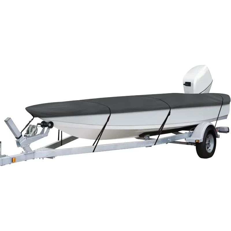 

Classic Accessories StormPro Heavy-Duty Boat Cover, Fits boats 12 ft - 14 ft long x 68 in wide, Charcoal