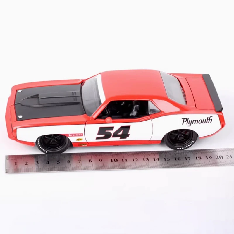 Jada aleación 1:24 escala 1973 Plymouth 54 Firestone simulación músculo coche deportivo modelo clásicos recuerdo para adultos regalo Hobby y juguetes