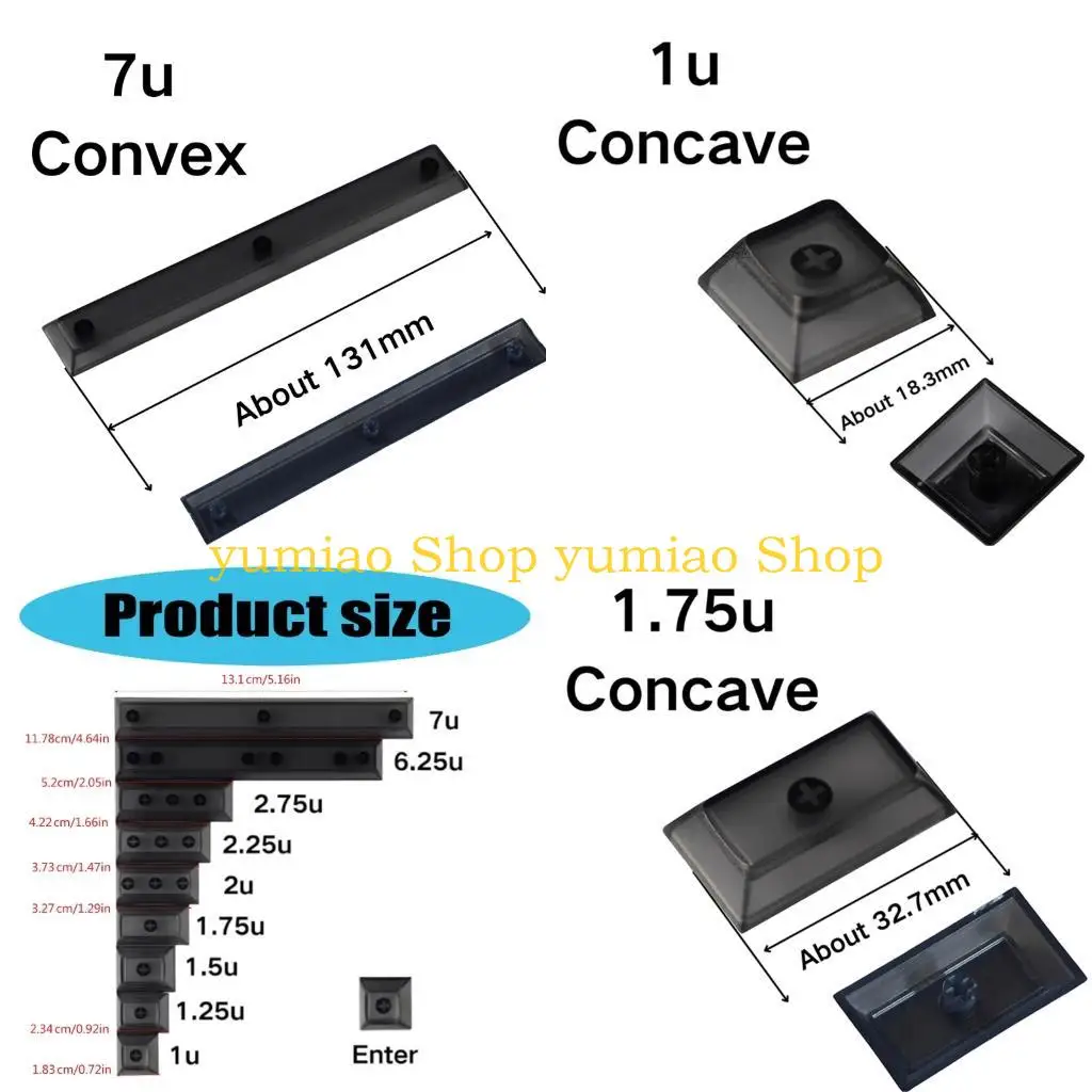 587B 1U 1,25U 1,5U 1,75U 2U 2,25U 2,75U 6,25U 7U Профиль DSA Прозрачный колпачок клавиатуры