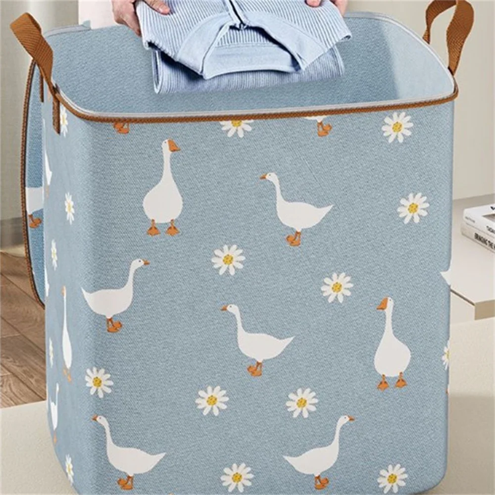 Foldable Clothes Quilt Storage Basket Closet Toys Organizer Non-Woven Box Large Capacity Sundries Stationery Jacket Pants Case