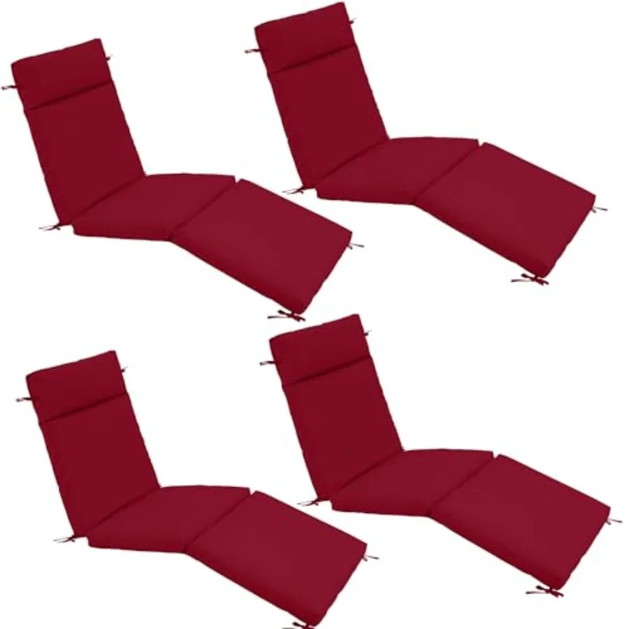 

Chaise Lounge Cushion 72x21x3 InchSet of 4 Outdoor Lounge Chair Cushions Lounger Pad Replacement with Fade-Resistant Removable