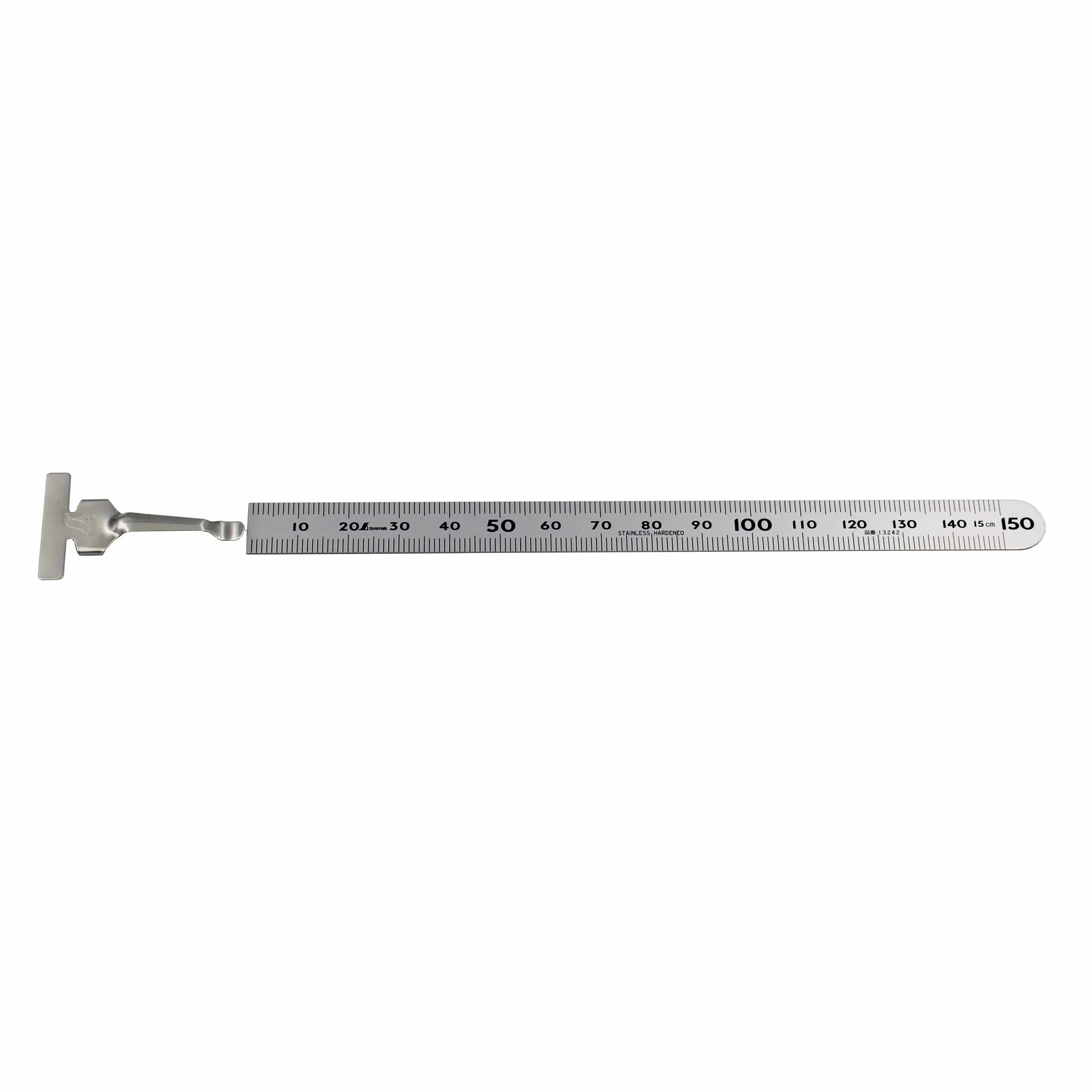 SHINWA Penguin Brand Steel Straight Ruler Matte With Red Letter With Block Straight Ruler Matching JIS 1 Level 13242