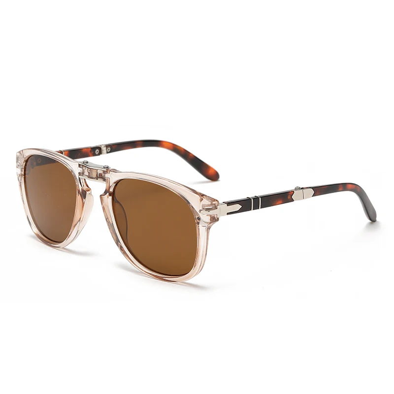 Popular Luxury Designer Folding Pilot Fashion Retro Extra-large Frame Women's Sunglasses UV400 High Quality image 3