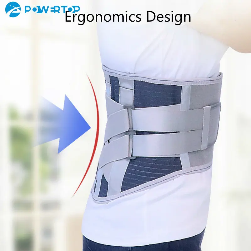 Lumbar Back Support Belt Disc Herniation Orthopedic Waist Support Brace with Removable Double Pull Strap Pads And Steel Splints