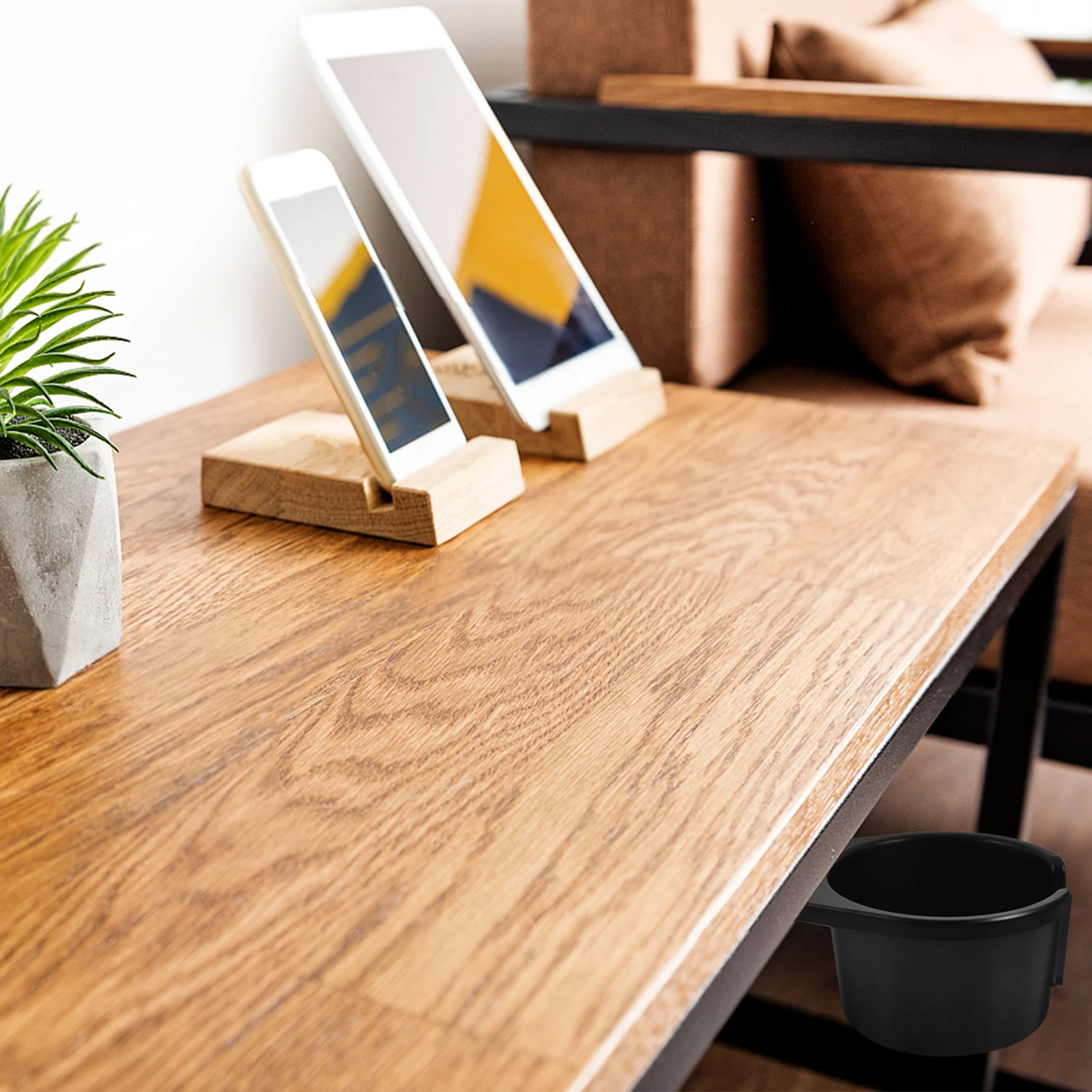 

360 ° Вращающийся настольный держатель для чашки под столом, подставка для кофейной кружки для офисных игровых столов, зажим на многофункциональной бутылке