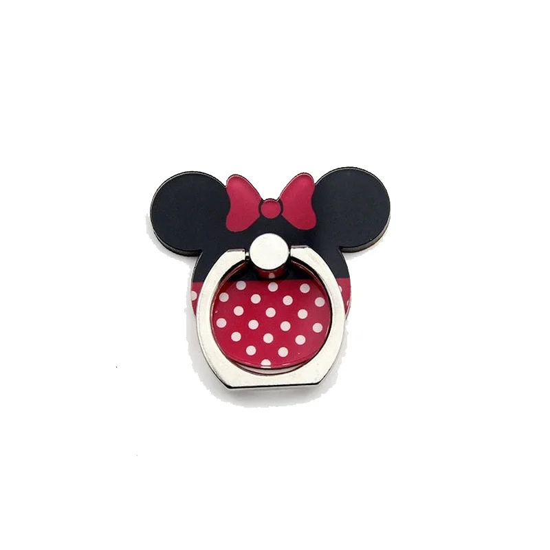 Disney Mickey Minnie 360 Draaibaar Vinger Ring Mobiele Telefoon Houder Stand Anime Spiderman Stitch Phone Terug Sticker Pad Beugel