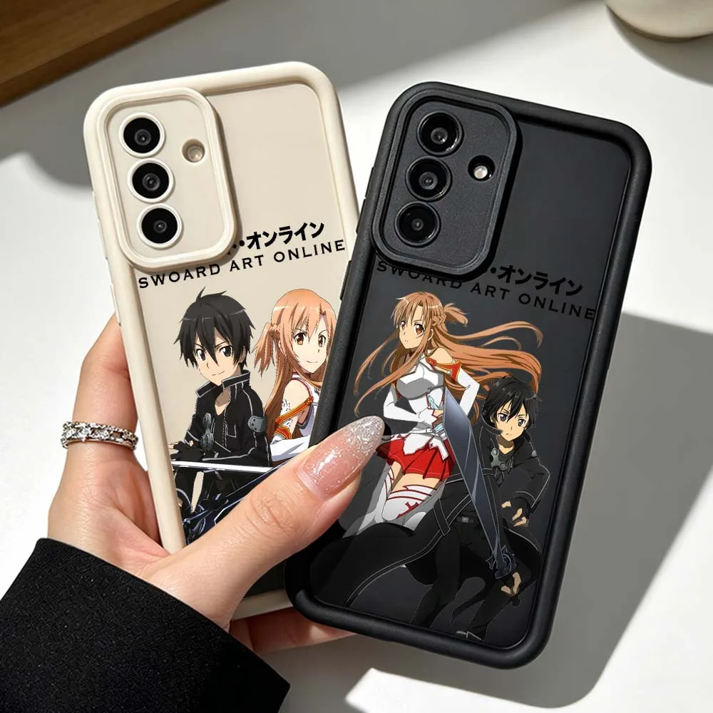Sword Art Online Anime Phone Case For Samsung Galaxy A71 A57 A56 A55 A54 A53 A52s A17 A16 A06 Eye Ladder Silicone Cover