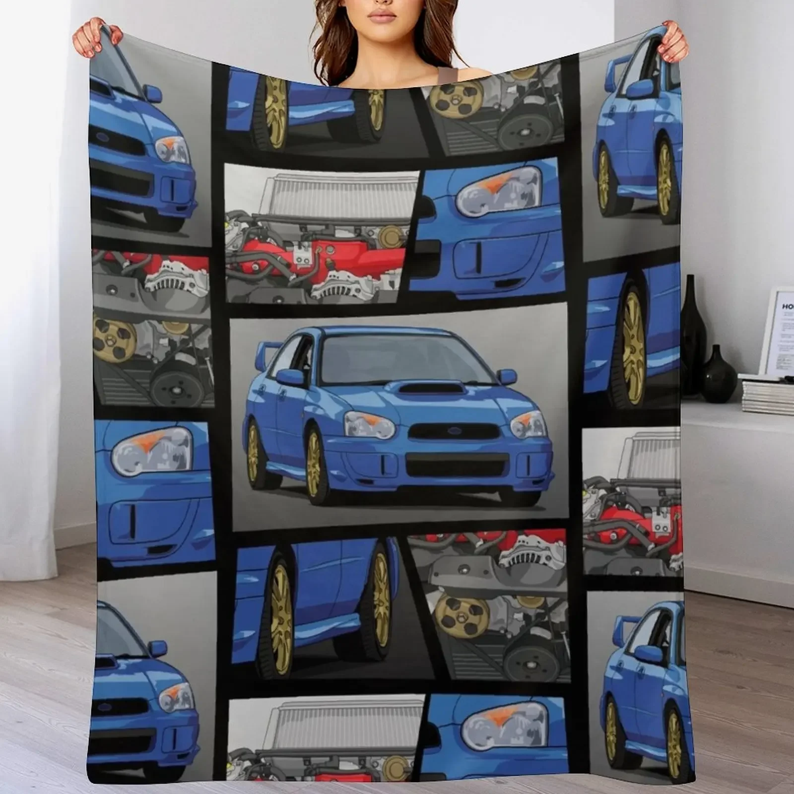 

Impreza Blobeye X Ej20 Engine Throw Blanket Extra Large Throw Bed linens Travel blankets and throws Blankets