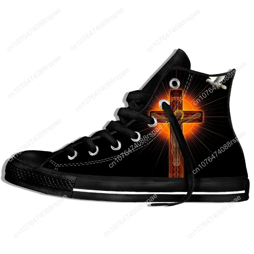 Neuankömmling beliebte Anime Jesus Männer Frauen Turnschuhe Harajuku Stil Plim solls leichte Freizeit schuhe High Top neuesten Board Schuhe