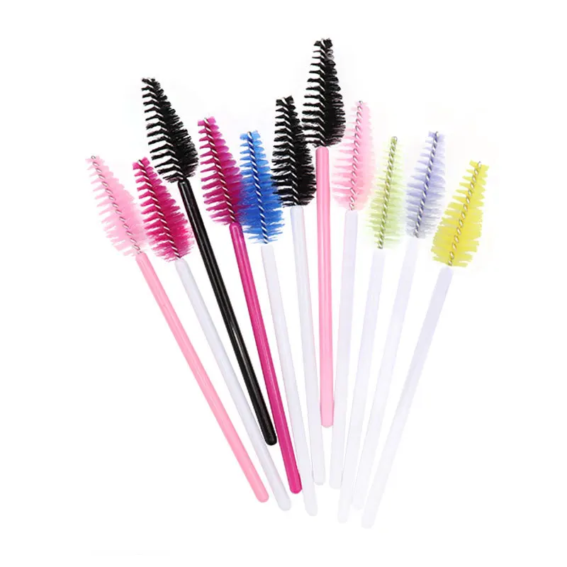 200Pcs Einweg Kristall Wimpern Pinsel Mascara Wands Applikator Pfropfen Augenbraue Kamm Wimpern Verlängerung Make-Up Schönheit Werkzeug