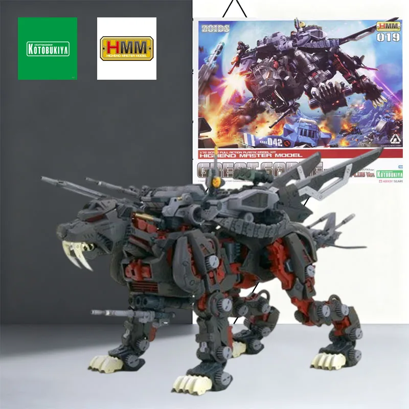 مجموعة كوتوبوكيا HMM Zoids Wild 1/72 GREAT SABER بمناسبة TUGER CA COLOR أنيمي ألعاب تجميع الشكل 350 مللي متر في صناديق الرغوة
