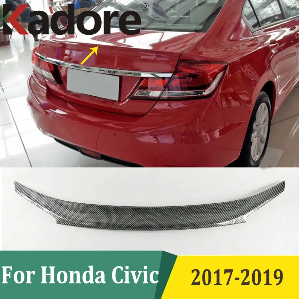 

Для Honda Civic 2016 2017 2018 2019 седан Автомобильный задний дверь багажник спойлер крышка отделка Стайлинг стикер внешние аксессуары