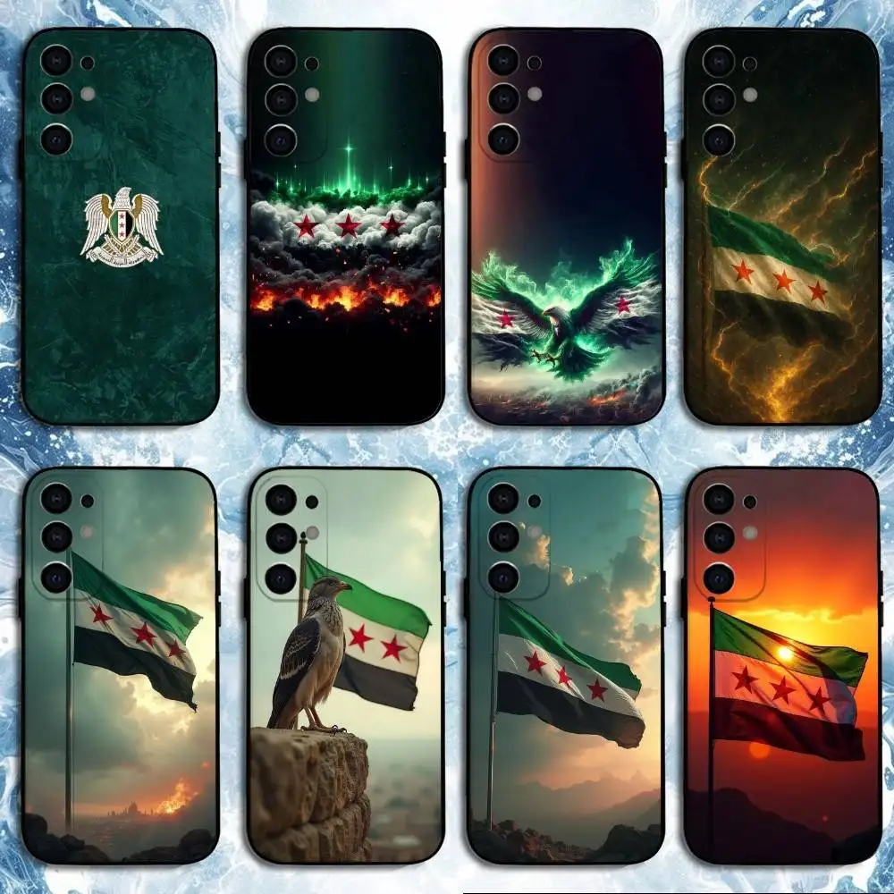 

Cool S-Syrian Syria Flag Phone Case For Samsung S25,S24,S23,S22,S21,S20,Plus,Fe,Lite,Others Black Cover