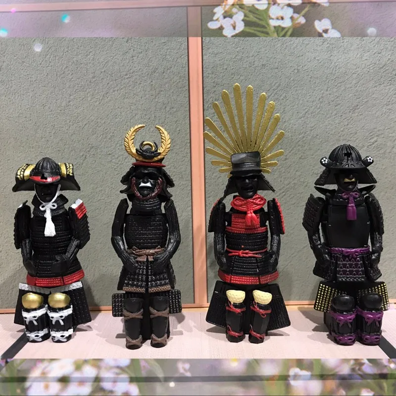 Japanese Genuine Gacha Scale Model Warring States Period of Japan Armour Noble Family Armor Miniature Action Figure Toys