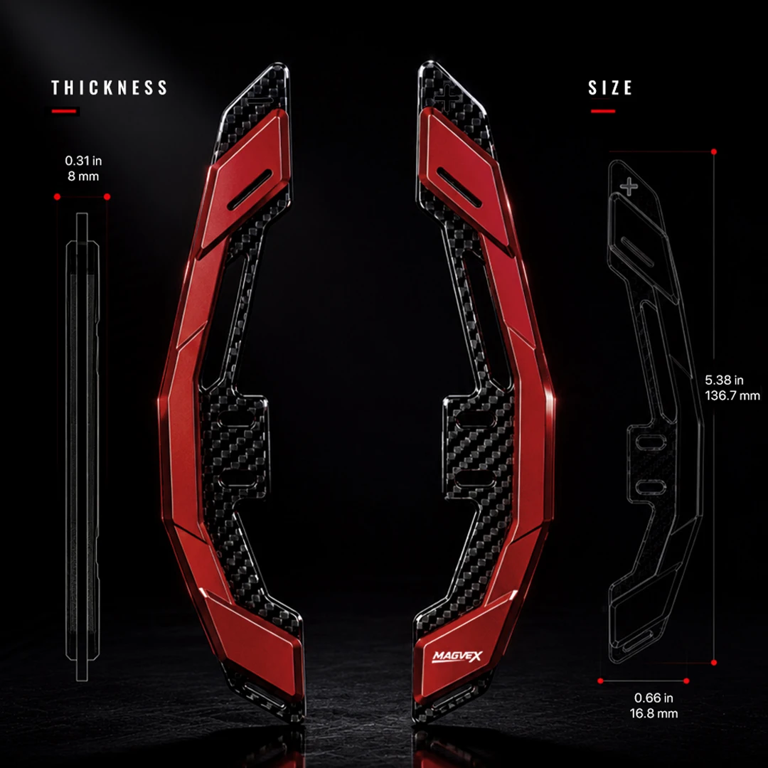 Carbon Fiber Double-sided Aluminum Alloy Sandwich style Magnetic Paddle Replacement Board Only The Paddle No Base Multiple Color