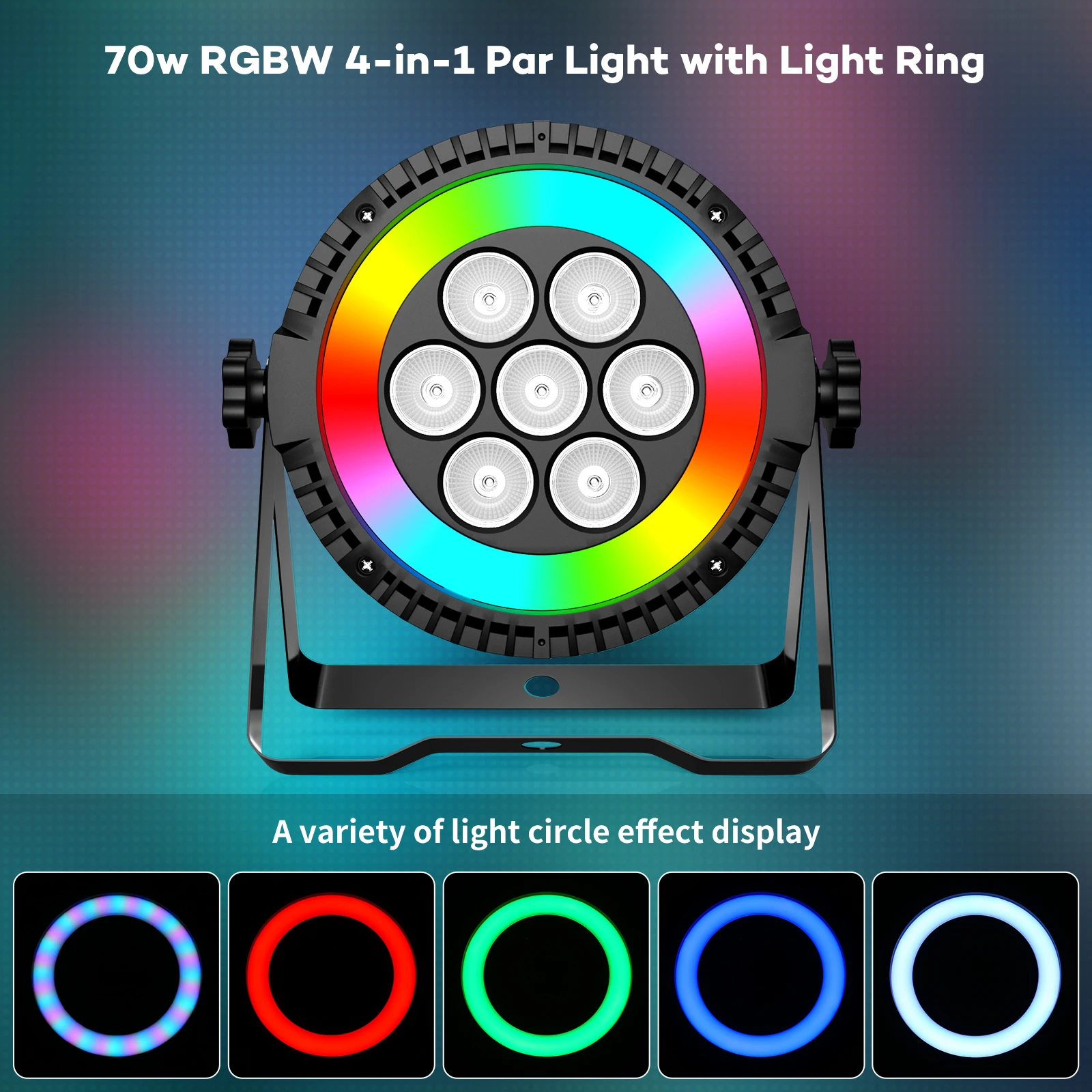 Somspot 8 STKS RGBW 4-IN-1 LED Par Lights DMX512 Geluidscontrole Podiumeffect Verlichting Projector voor Party Concert Bruiloft Theater