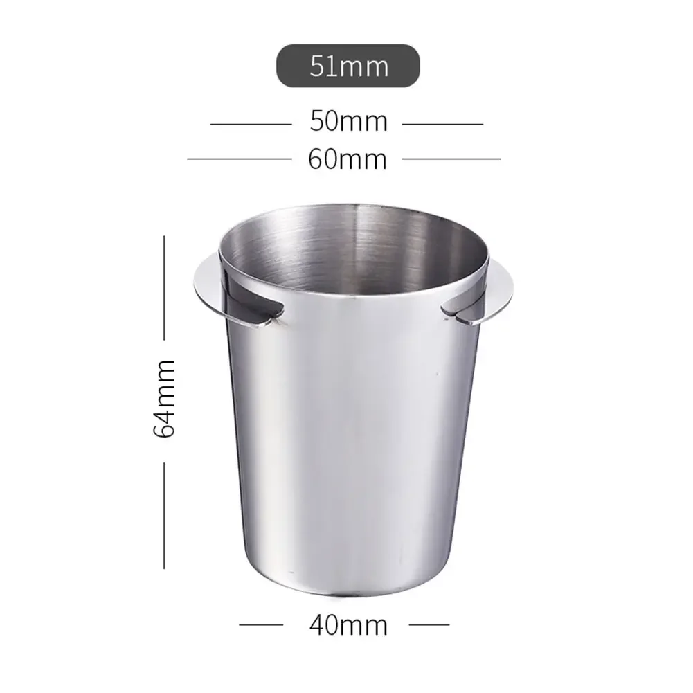 Чашка для дозирования кофе 51/53/58 мм, мерная чашка для кофейных зерен, нержавеющая сталь, чашка для дозирования кофе эспрессо, инструмент для кафе, бариста, полицейский кофе