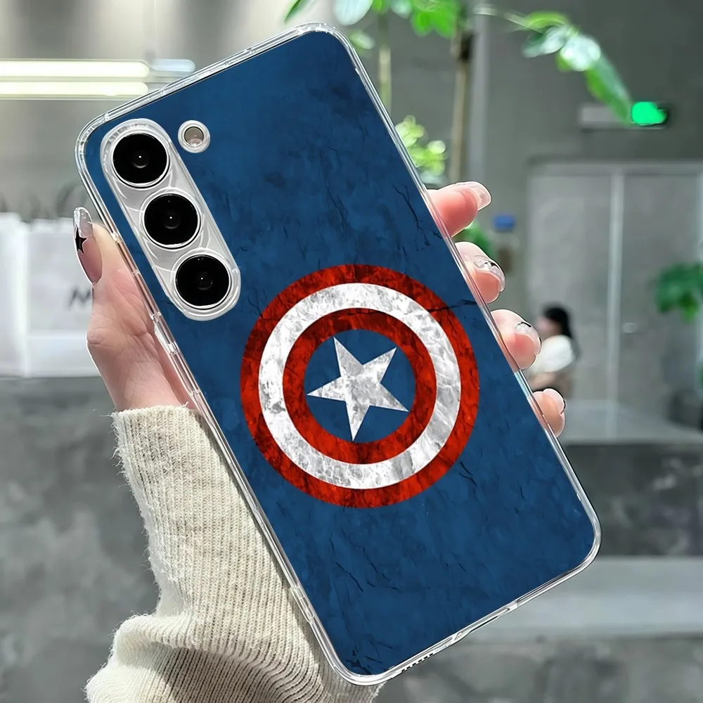 حافظة هاتف كلاسيكية للأفلام C-Captain-A-America لهاتف سامسونج جالاكسي A52 A12 A51 S21 Edge S22 ULTRA S23 S20LITE Plus Ultra Transparen #3