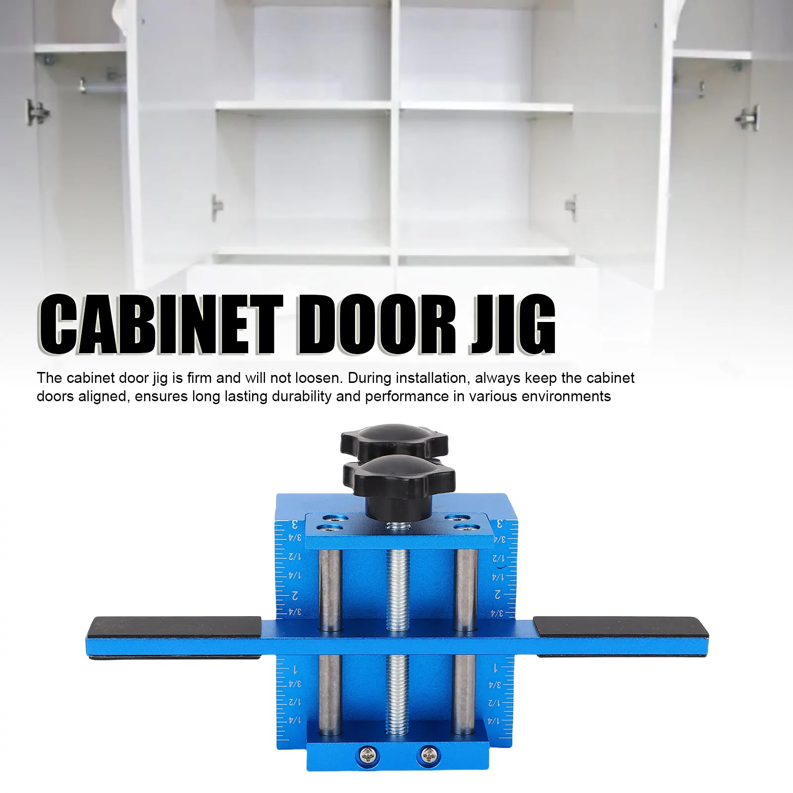 مفصل باب الخزانة، أداة تحديد موضع تركيب باب الخزانة، أداة تحديد موقع سبائك الألومنيوم باللون الأزرق #6