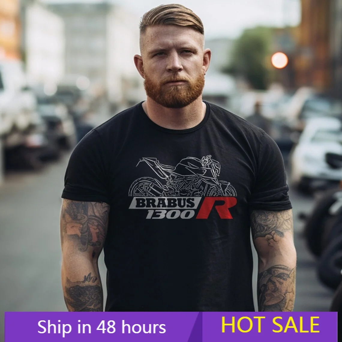 

100% Cotton Summer T-shirts K/.T.Ms Brabus 1300R Masterpiece Edition 2023-24 Tee Graphic Short Sleeves Oversized Breathable