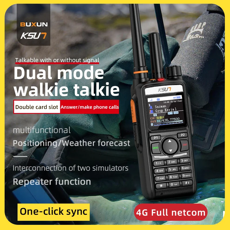 KSUT CT70 gps beidou positioning single call group call 4g poc radio network analog dual mode walkie talkie phone