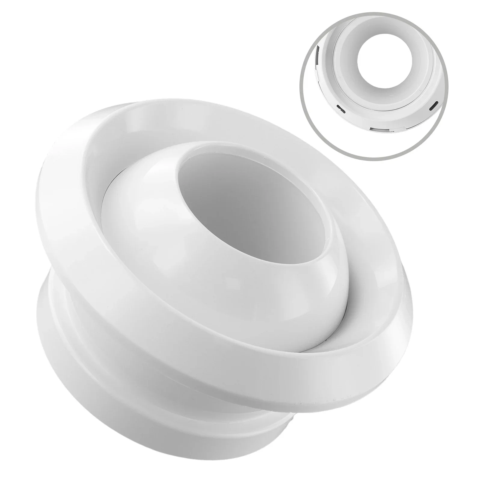 75/100/150/200mm Air System Outlet Valve ABS Circular Spherical Nozzle Air Vent For Airport Station Central Ventilation Outlet