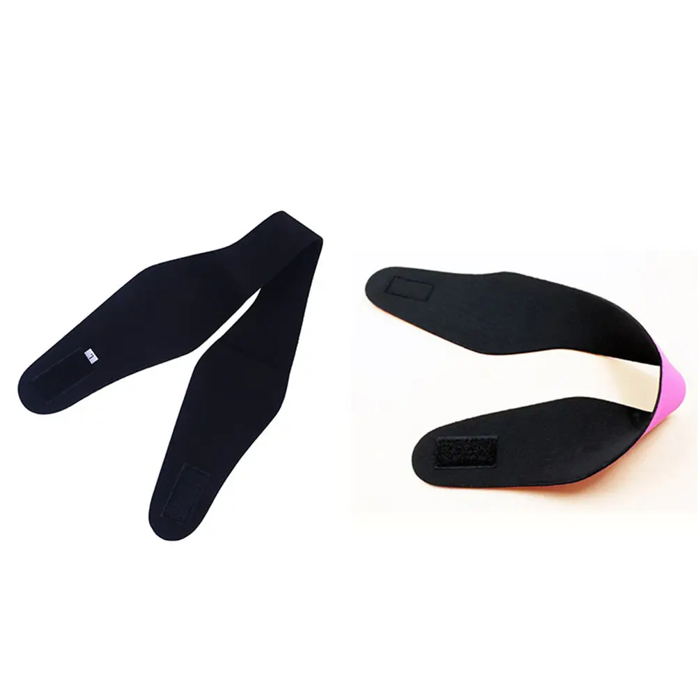 Neoprene Swimming Headband Rose Red Adjustable Ear Protector Band for Kids Adults Waterproof Sports Diving Use