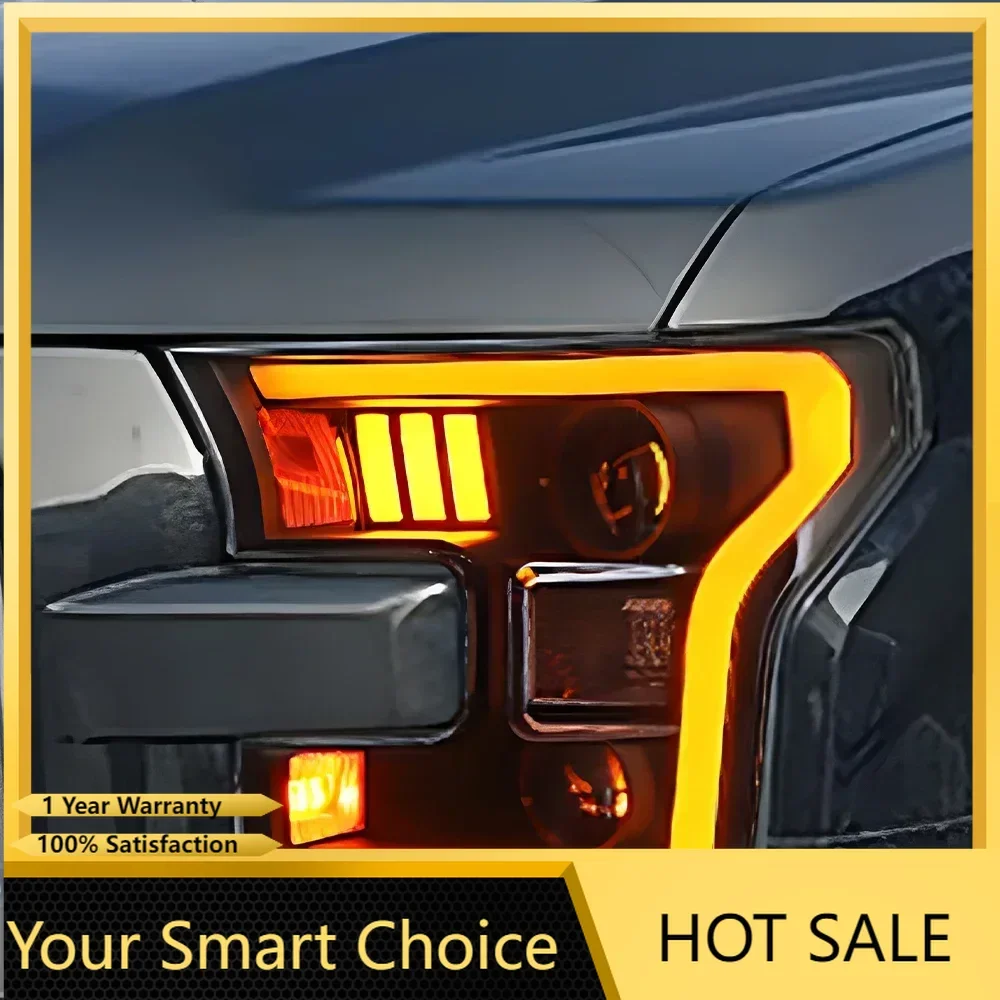 

High Quality Upgraded Car Front Lamps For Ford Raptor F150 2015-2017 LED Auto Headlights Assembly Projector Lens Car Accessories