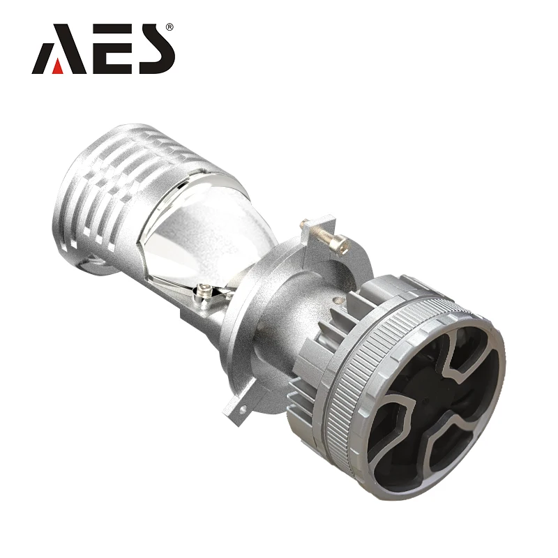 AES High Power 55W 75W H4 BI LED Projector Lens Waterproof For MINI H4 Led Spotlight White Color 6000K