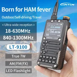 LINTON LT9100 Hign 파워 듀얼 밴드, 아날로그 산악 야외 햄 라디오 LT-9100, 장거리 미니 워키토키, 18-630 840-1300MHz