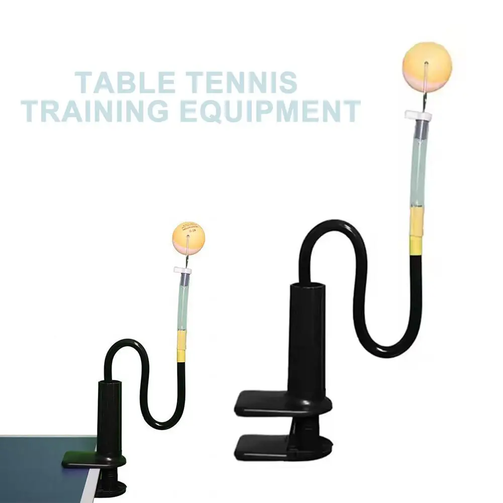 Table Tennis Trainer with Automatic Ball Return Spring Design Copper Sleeve Protection Adjustable U Shape Base Clamp for Train