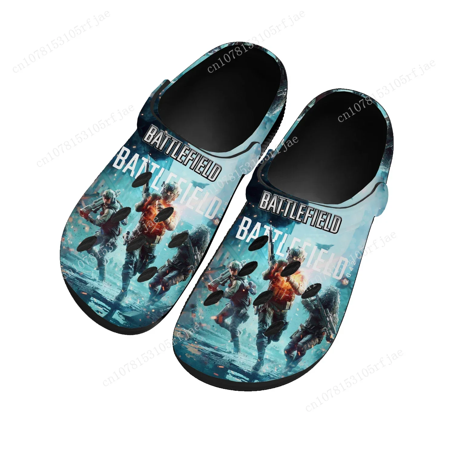 

Battlefield Home Clogs Hot Cartoon Game Mens Womens Teenager Fashion Tailor Made Water Shoes Garden Beach Hole Slippers Sandals