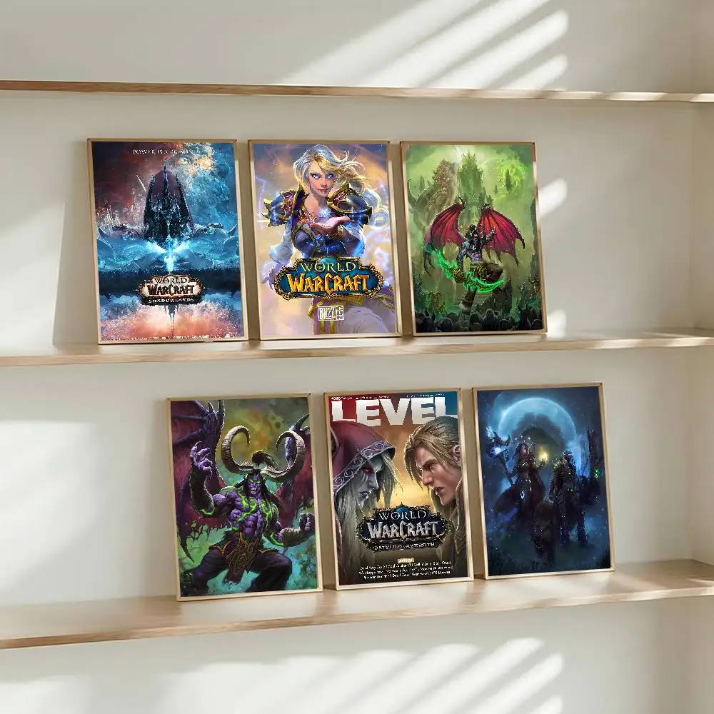 Games W-World Of Warcraft Gift Frameless Poster Personalized Gift For Lovers Customizable Decorative Home Decor