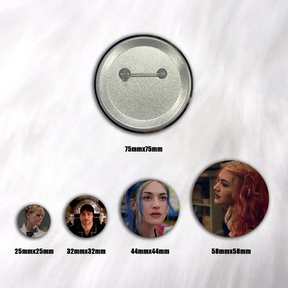A-Eternal Sunshine Of The Spotless Mind Badge On Backpack Accessories Manga Icons Pins Round Brooche For Clothes Bag Decor Gifts