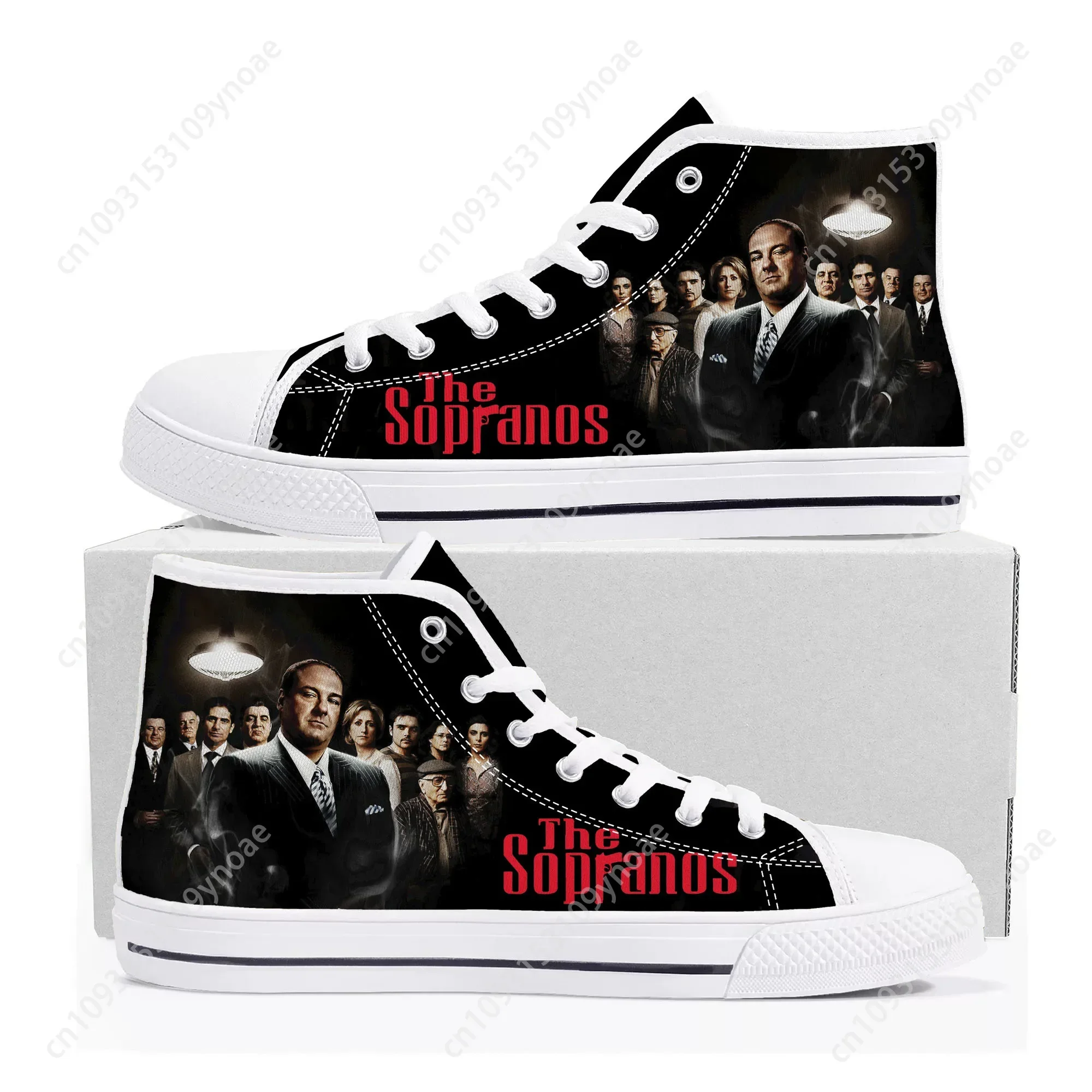

Sopranos High Top Sneakers Mens Womens Teenager High Quality Tony Soprano Gandolfini Canvas Sneaker Casual Shoe Customize Shoes