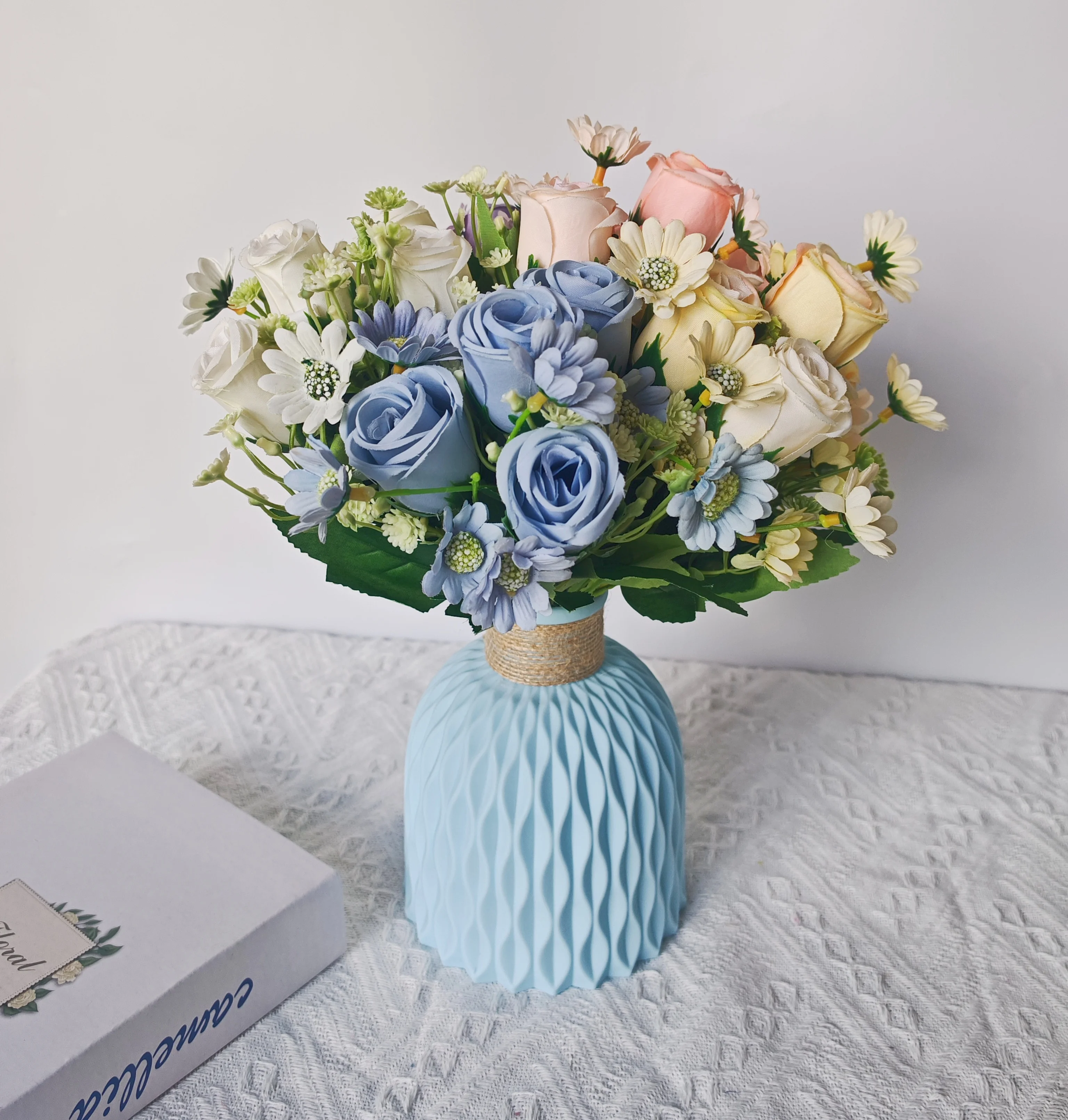 

Artificial Flower Daisy Rose Bouquet room bedroom Home table garden plant Birthday Party Christmas gift bride wedding decoration