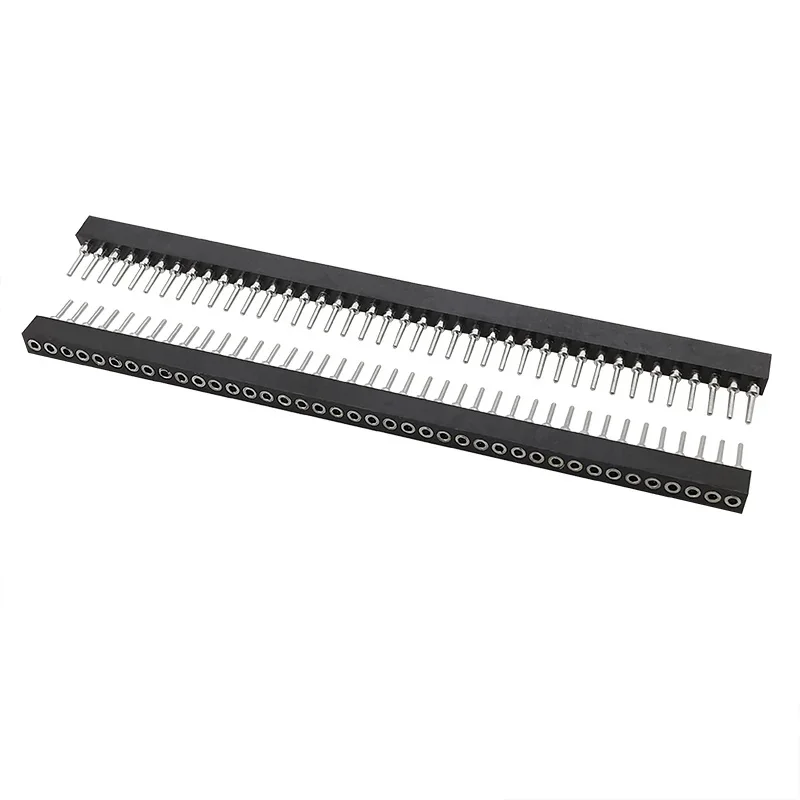 2Pcs 1.778mm 1x40 Single Row Male Female Straight Breakaway Pin Header Connector Strip 1.778 1*40P Round Pinheader