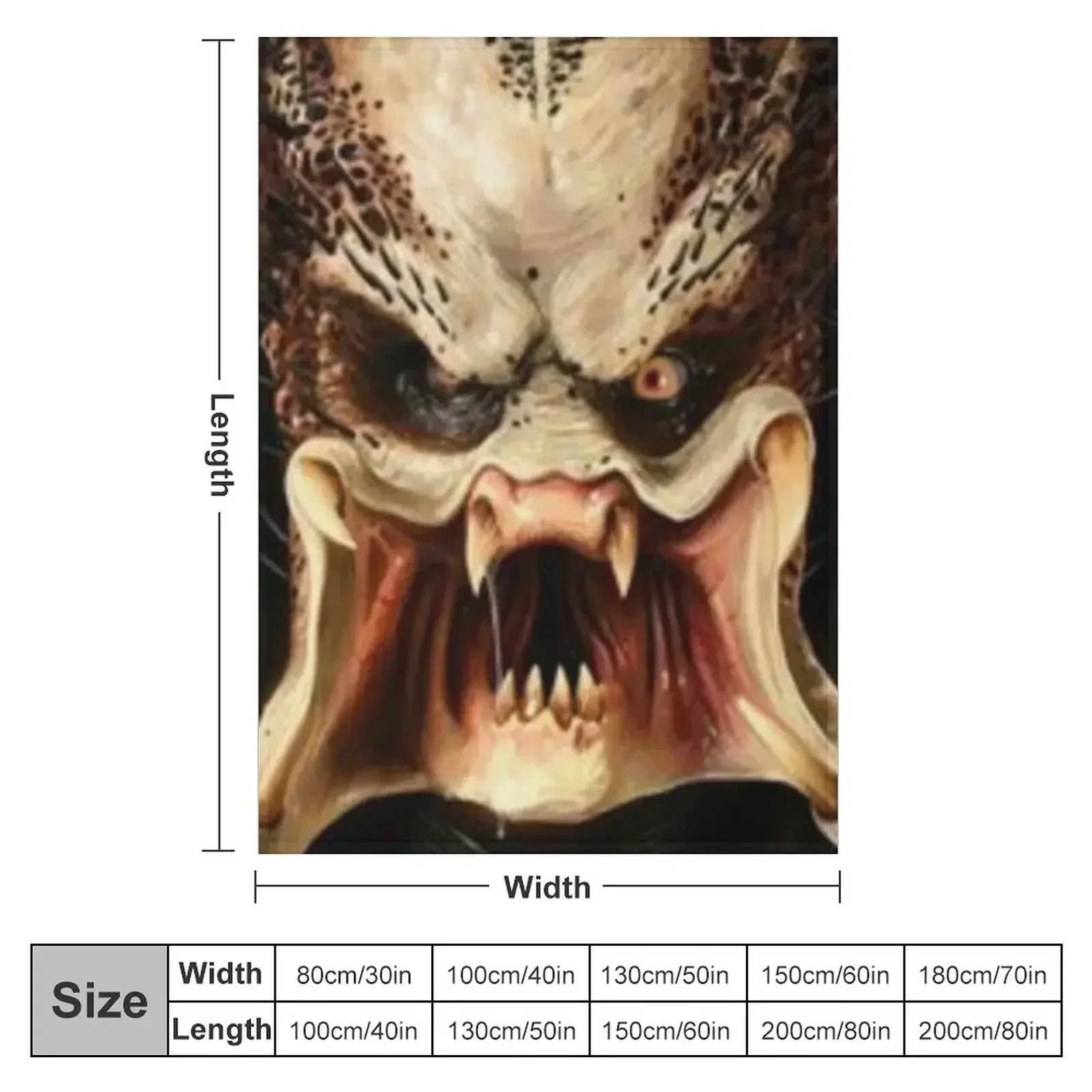 PREDATOR Throw Blanket Beach Personalized Gift Giant Sofa Flannel Fabric Blankets