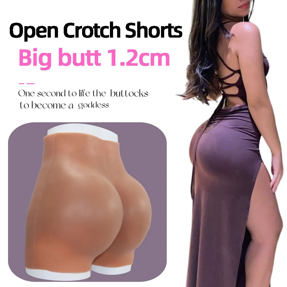 Fake Silicone Buttock for African Women Artificial 1.2cm Big Bum and Hips Enhancement Open Crotch Panties Lifting Shapewear