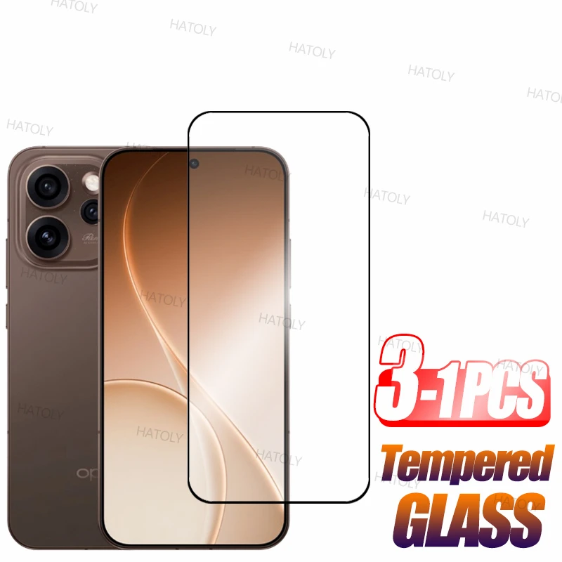 Protetor de Tela de Vidro Temperado 3/2/1PCS para Oppo Reno15 Pro Max, Cobertura Completa com Cola, Vidro Anti-Risco Reno15 ProMax